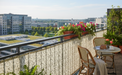 modern balcony railing cover
